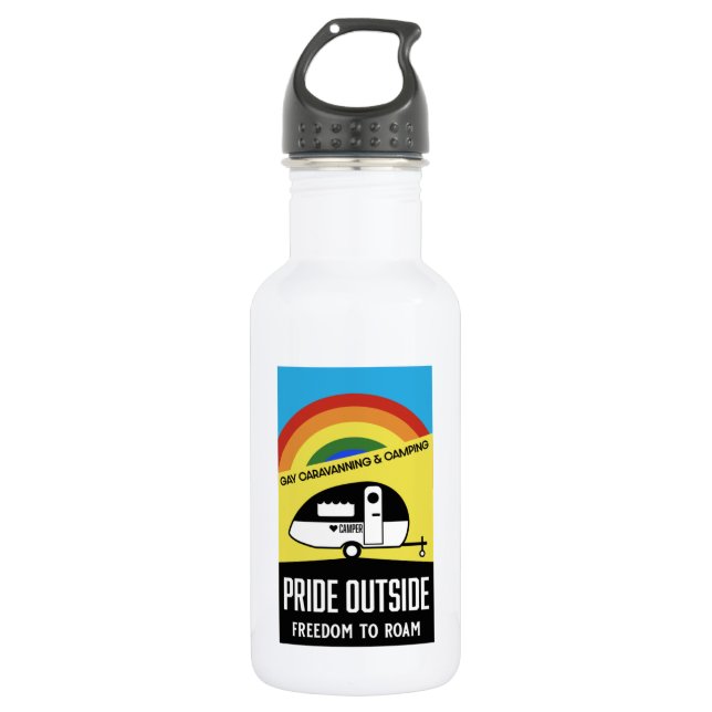 Gay caravan camping 532 ml water bottle (Front)