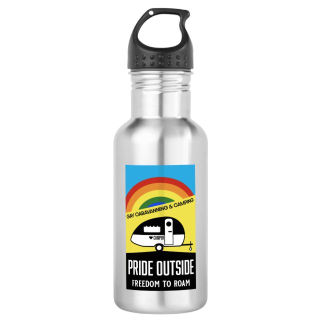 Gay caravan camping 532 ml water bottle (Front)