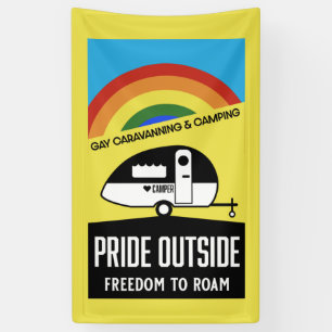 Gay caravan camping banner
