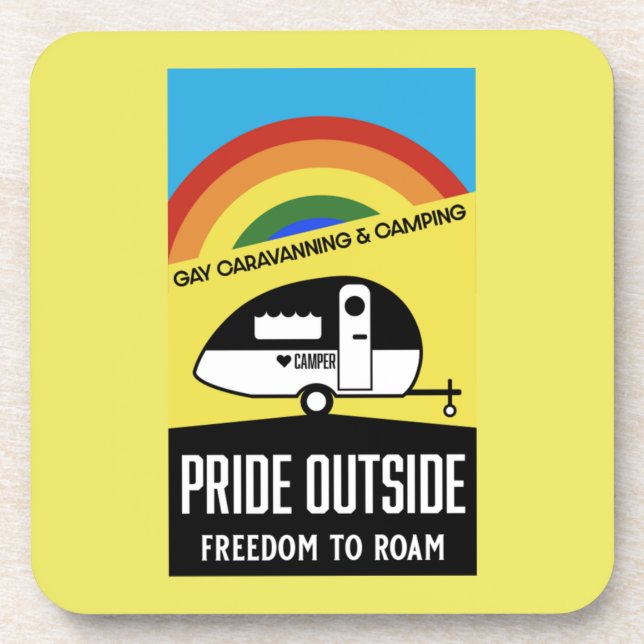 Gay caravan camping coaster (Front)