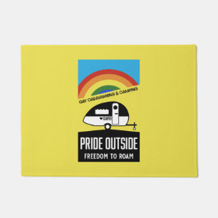 Gay caravan camping doormat