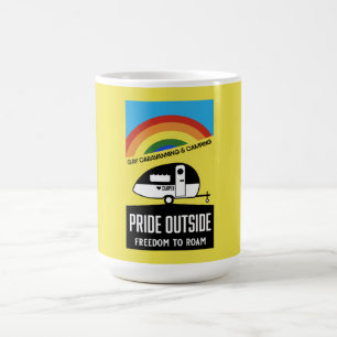Gay caravan camping magic mug