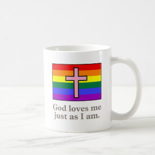 Gay Christian flag slogan Coffee Mug