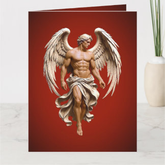 GAY CHRISTMAS ANGEL TOP & BOTTOM CARD