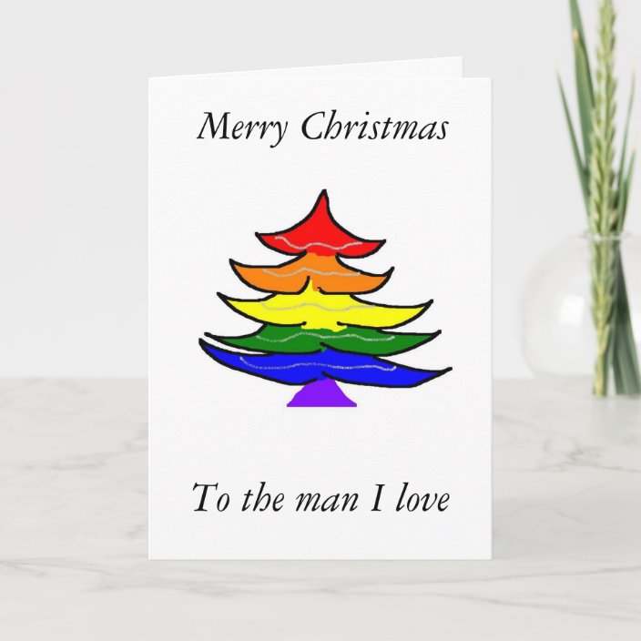 Gay Christmas card Zazzle.co.uk