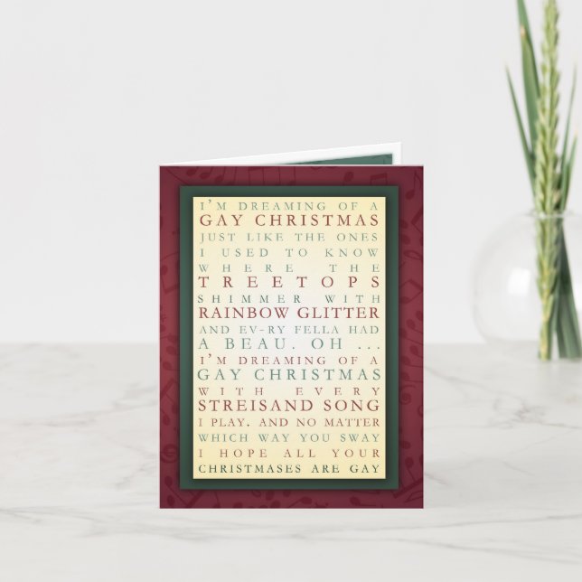 GAY CHRISTMAS HOLIDAY CARD (Front)