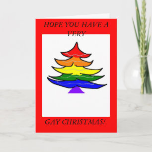 gay christmas holiday card