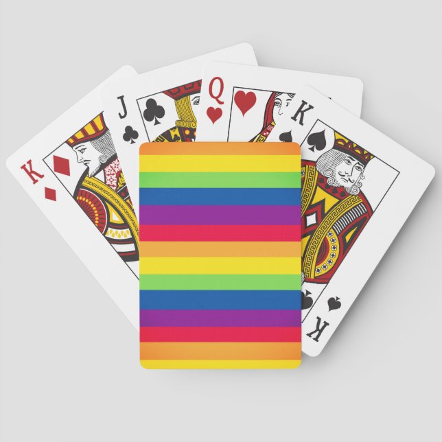 Gay, Colourful Stripes Playing Cards (Back)