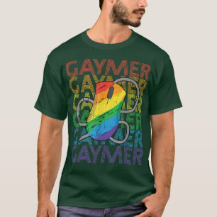 Gay Computer Mouse Gaymer Geek Pride LGBTQ Gaming  T-Shirt