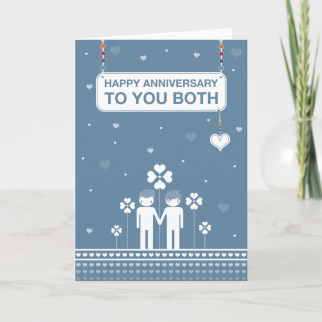 Gay Couple | Happy Anniversary Card (Front)