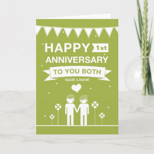 Gay Couple Happy Anniversary Card