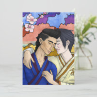Gay Couple In The Style Of Ukiyo-e Japanese Art