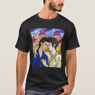 Gay Couple In The Style Of Ukiyo-e Japanese Art T-Shirt