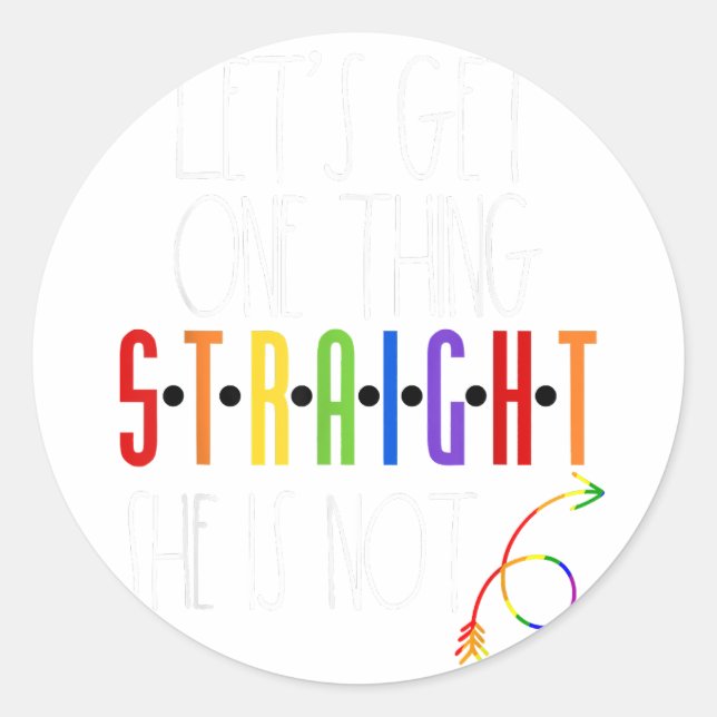 Gay Couple Matching Outfit Lesbian Couple Gay Prid Classic Round Sticker (Front)
