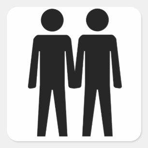 Gay Couple Symbol Square Sticker