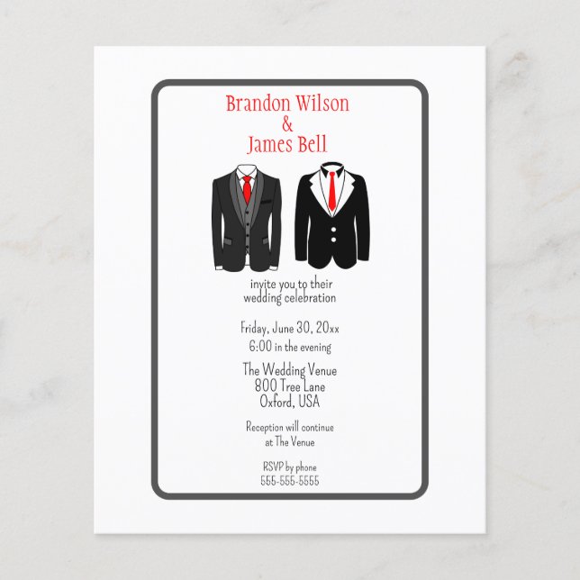 Gay Couple Wedding  Flyer (Front)