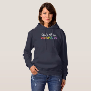 Gay Couples Matching LGBT She's Mine Gay Pride Hoodie