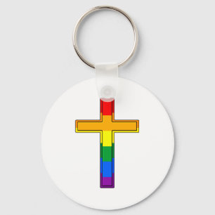 Gay Cross Key Ring