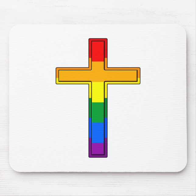 Gay Cross Mouse Mat (Front)