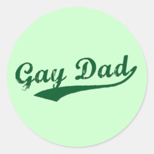 Gay Dad Classic Round Sticker