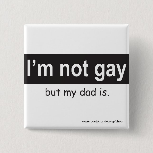Gay Dad Square 15 Cm Square Badge (Front)