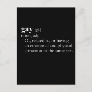 GAY (definition) Postcard