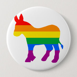 GAY DEMOCRAT.png 10 Cm Round Badge