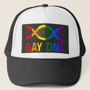 GAY DNA LGBTQ+ Rainbow Pride Trucker Hat
