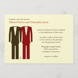 Gay Do the Math Light Autumn Invitations