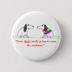 Gay Dog Cartoon #5 6 Cm Round Badge