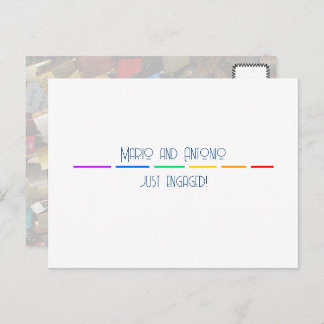 Gay Engaged  Postcard (Front/Back)