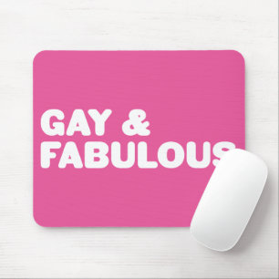 Gay & Fabulous Pink Statement Customisable Colour Mouse Mat