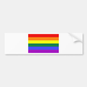 Gay flag bumper sticker