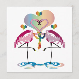Gay Flamingos Invitations