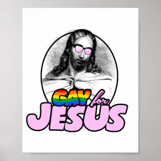 Gay for Jesus Rainbow Poster