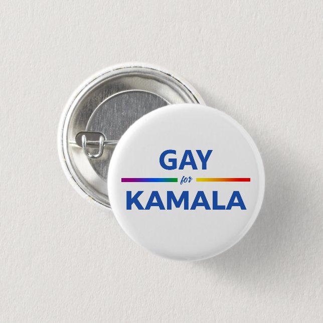 Gay for Kamala Harris 3 Cm Round Badge (Front & Back)