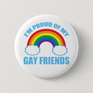 Gay Friends 6 Cm Round Badge