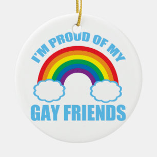 Gay Friends Ceramic Tree Decoration