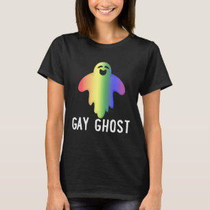 Gay Ghost Gaysper Rainbow Flag LGBT Pride Hallowee T-Shirt