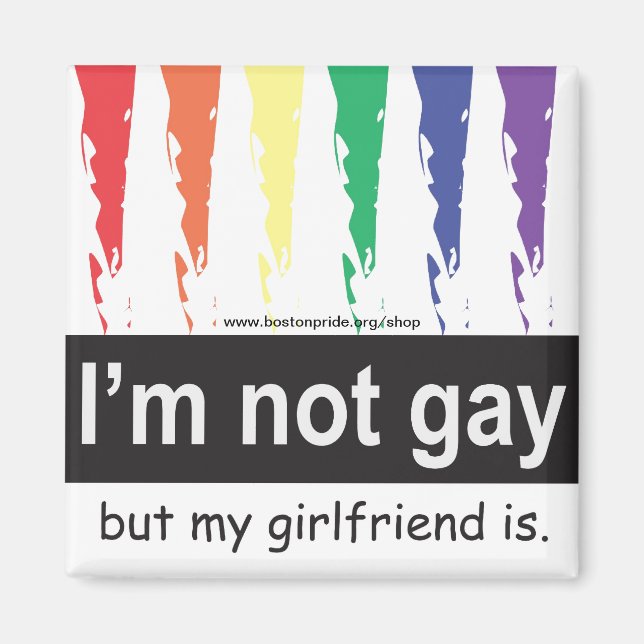 Gay Girlfriend Magnet Square (Front)