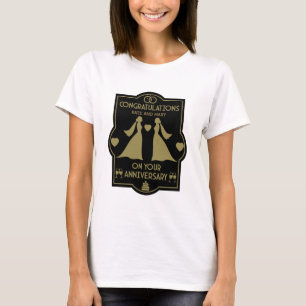  Gay Girls Wedding Anniversary T-Shirt