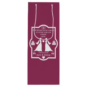 Gay Girls Wedding Anniversary Wine Gift Bag