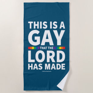 Gay God Made Beach Towel