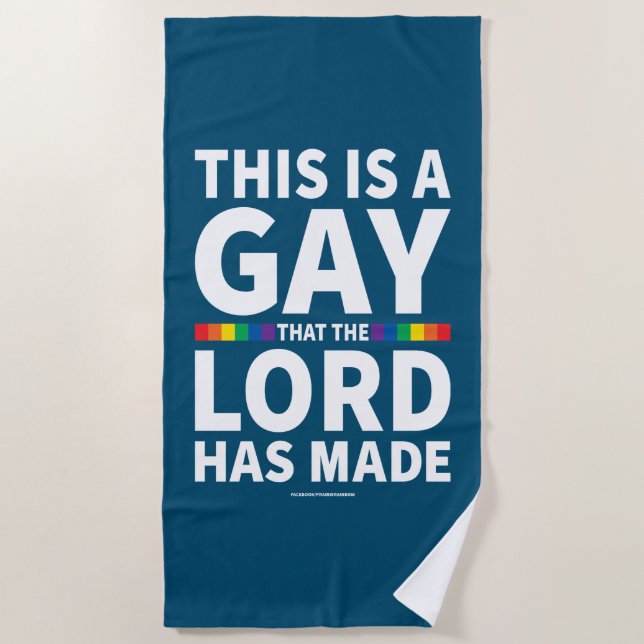 Gay God Made Beach Towel (Front)