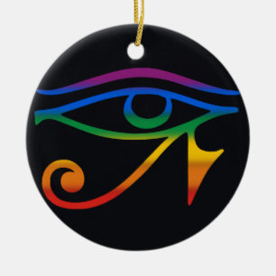 Gay Goth Pride Flag Ceramic Tree Decoration