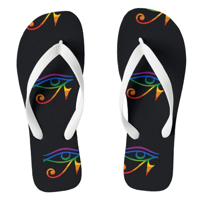 Gay Goth Pride Flip Flops (Footbed)