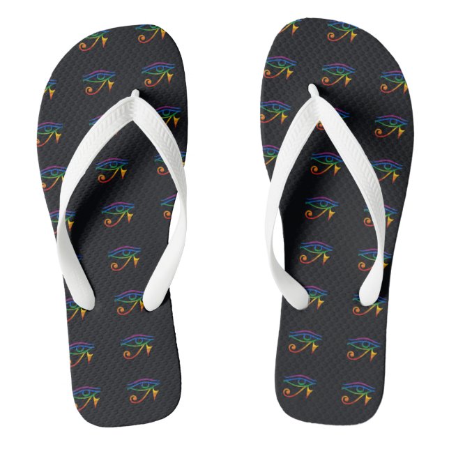 Gay Goth Pride Flip Flops (Footbed)