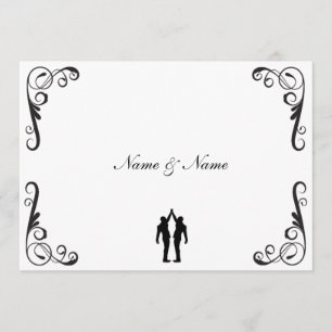 Gay Groom and Groom Wedding Invite