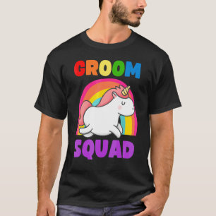 Gay Groom Squad Unicorn Lgbt Bachelor Party T-Shirt