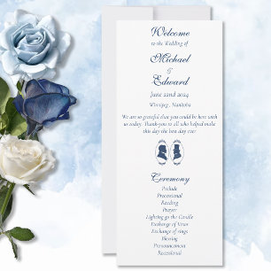 Gay Grooms Regency Blue Roses